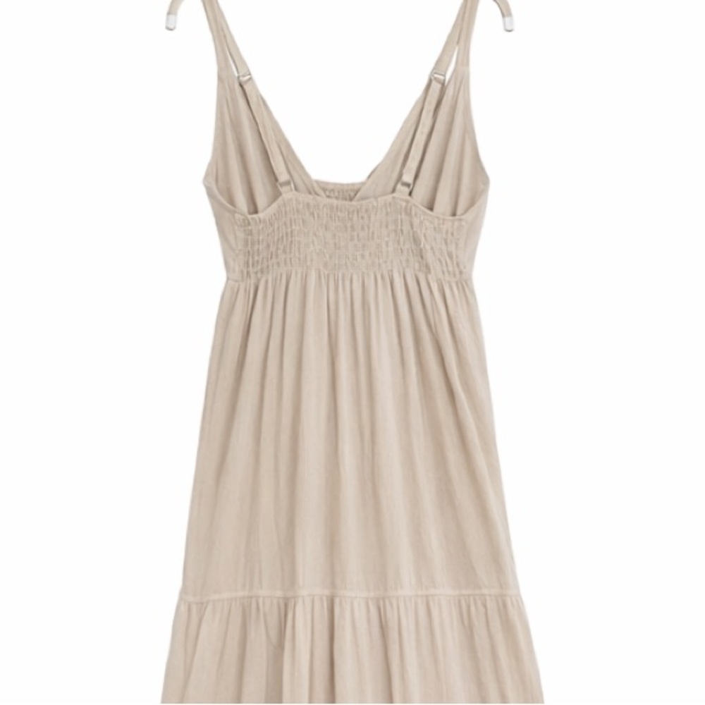 Seaspice Peruvian Cotton Tiered Western Maxi Dress L Sandstone Beige - Picture 4 of 12